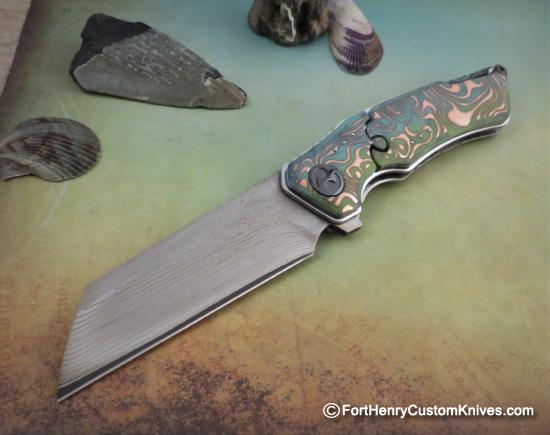 Dew Hara - Custom Ray Flipper - Copper / Hand Forged San Mai - Image 2