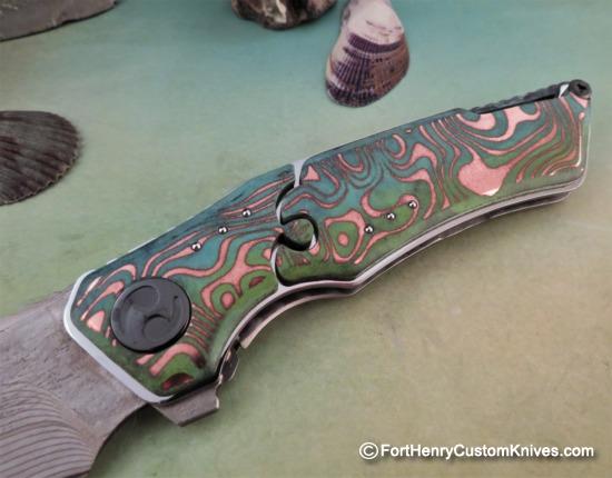 Dew Hara - Custom Ray Flipper - Copper / Hand Forged San Mai - Image 4