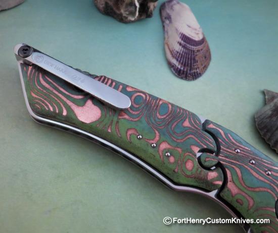 Dew Hara - Custom Ray Flipper - Copper / Hand Forged San Mai - Image 5