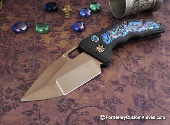 Heretic Knives - Lim Ed Medusa Auto - Bronze - Abalone Inlay