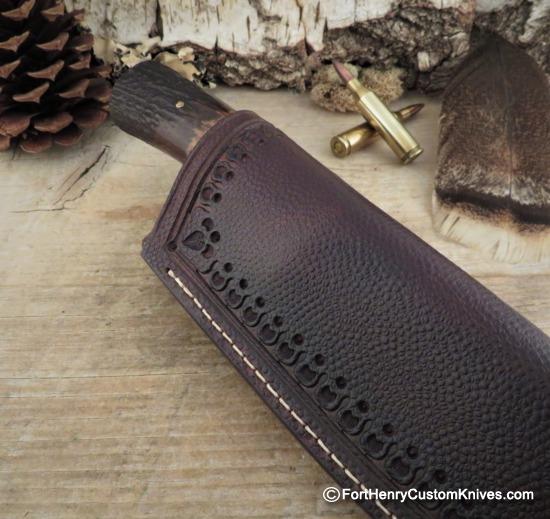 Mike Malosh - Hand Forged - Scagel Style Field Knife - Elk Horn - Image 6