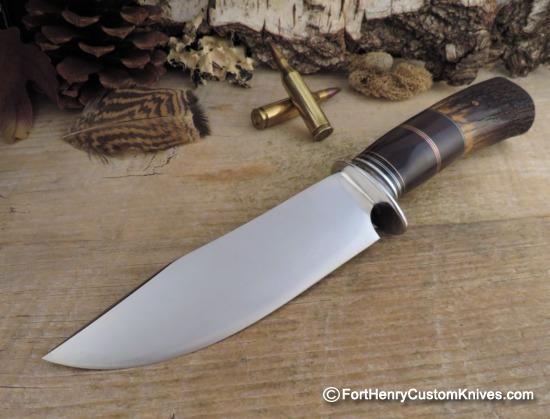 Mike Malosh - Hand Forged - Scagel Style Field Knife - Elk Horn