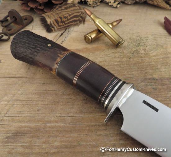 Mike Malosh - Hand Forged - Scagel Style Field Knife - Elk Horn - Image 3