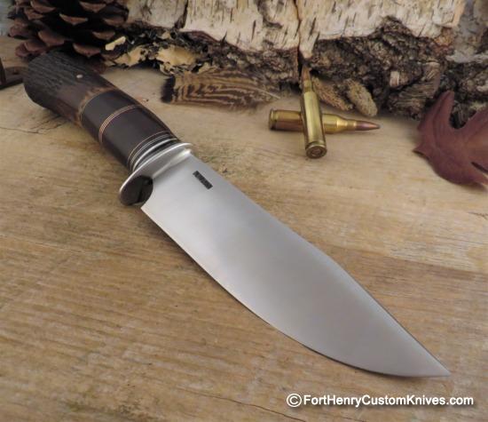 Mike Malosh - Hand Forged - Scagel Style Field Knife - Elk Horn - Image 5