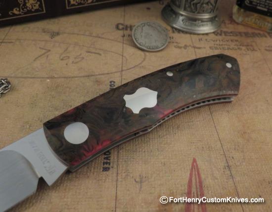 Willem Steenkamp - Custom Dino - Slip Joint - Rag Micarta - Image 2