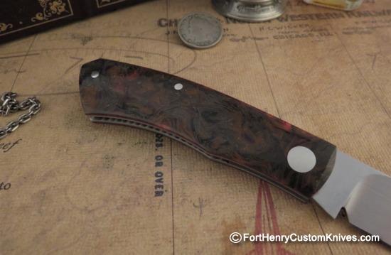 Willem Steenkamp - Custom Dino - Slip Joint - Rag Micarta - Image 3