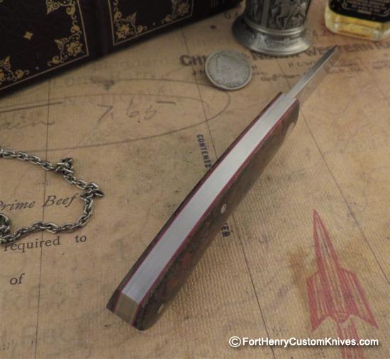 Willem Steenkamp - Custom Dino - Slip Joint - Rag Micarta - Image 4