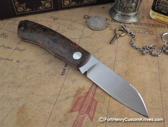 Willem Steenkamp - Custom Dino - Slip Joint - Rag Micarta - Image 5