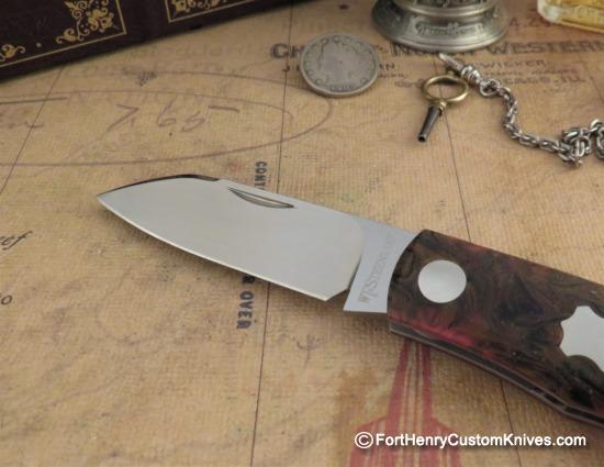 Willem Steenkamp - Custom Dino - Slip Joint - Rag Micarta - Image 6