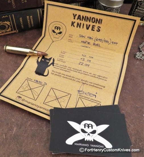 Mariano Yannoni - Hand Forged Compañero - Maple Burl - CAS Knives San Mai - Image 8