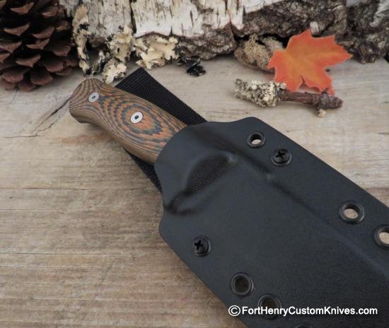 Nathan Carothers - Field Knife - FK2 - Orange & Black G-10 - Image 6