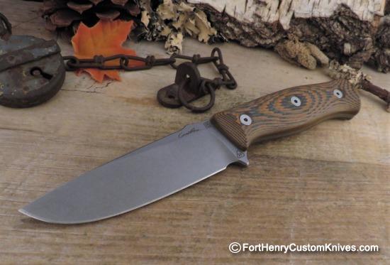 Nathan Carothers - Field Knife - FK2 - Orange & Black G-10