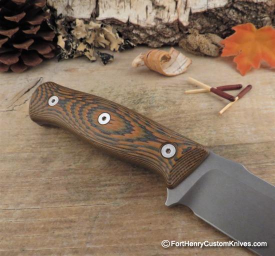 Nathan Carothers - Field Knife - FK2 - Orange & Black G-10 - Image 4
