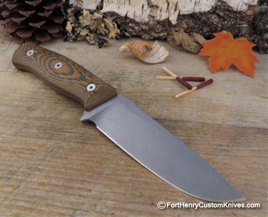 Nathan Carothers - Field Knife - FK2 - Orange & Black G-10 - Image 5