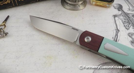 Enrique Pena - Custom Trapper - Front Flipper - Tiffany Micarta - Image 2