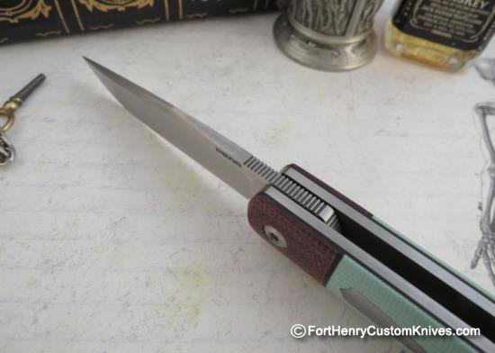 Enrique Pena - Custom Trapper - Front Flipper - Tiffany Micarta - Image 3
