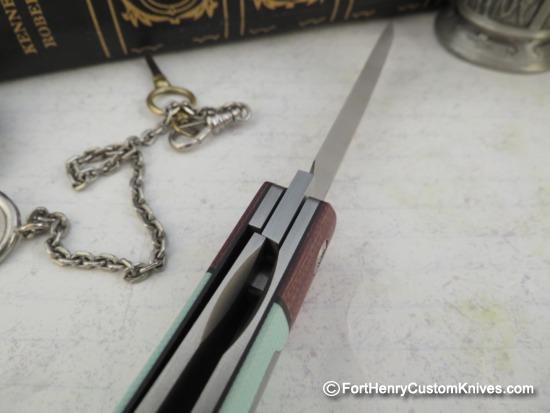 Enrique Pena - Custom Trapper - Front Flipper - Tiffany Micarta - Image 4