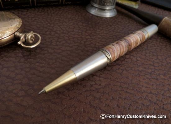 Courtney Turnage - Custom Mammoth Tooth Pen - Leather Sheath - Image 2