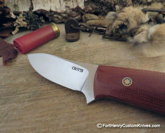 Dan Crotts - Custom Simi Skinner - Chili Pepper Micarta - Image 2