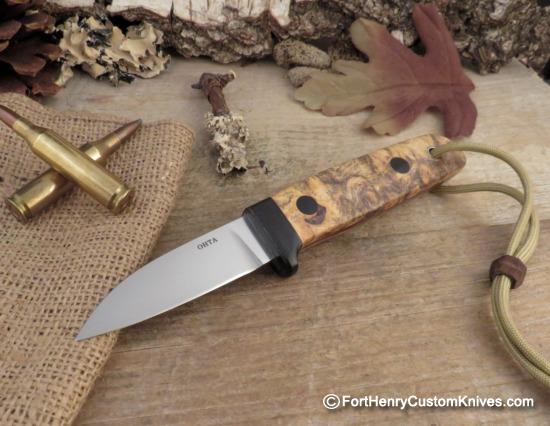 Hiroaki Ohta - Custom Wharncliff EDC - Buckeye Burl