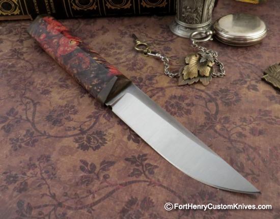 Georgi Menchev - Custom Puukko - RWL34 / Maple Burl - Image 6