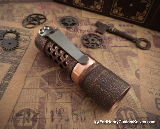 Barrel Flashlight - New Custom Brake - Solid Copper