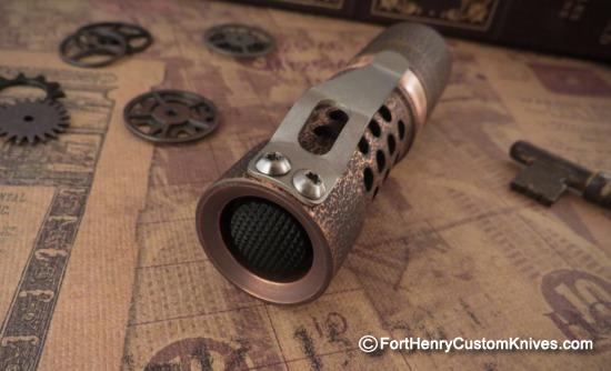 Barrel Flashlight - New Custom Brake - Solid Copper - Image 3