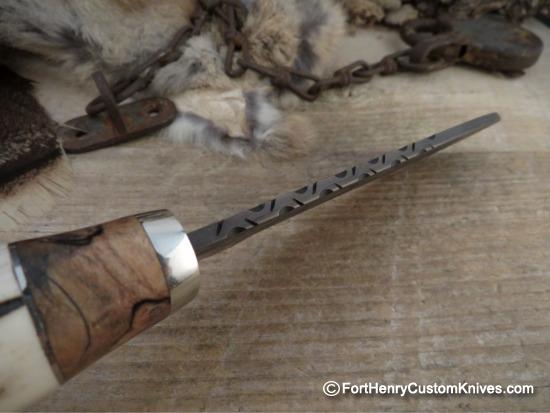 Herb Derr - XL Bullnose Skinner - Hand Forged - Sambar Stag - Image 3