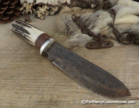 Herb Derr - XL Bullnose Skinner - Hand Forged - Sambar Stag - Image 6