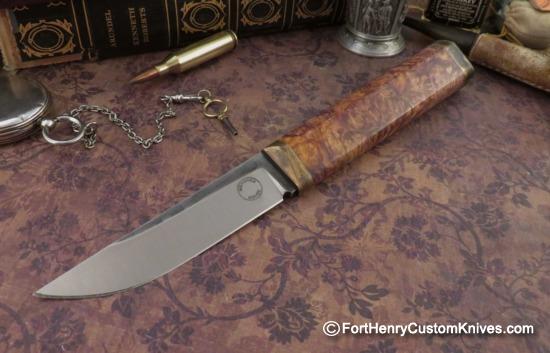 Georgi Menchev - Custom Puukko - RWL34 / Maple Burl
