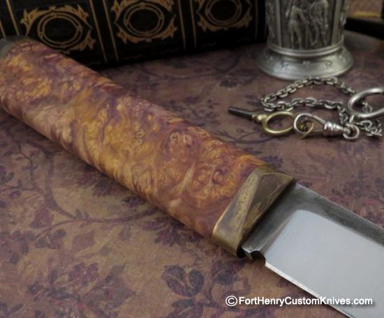 Georgi Menchev - Custom Puukko - RWL34 / Maple Burl - Image 3