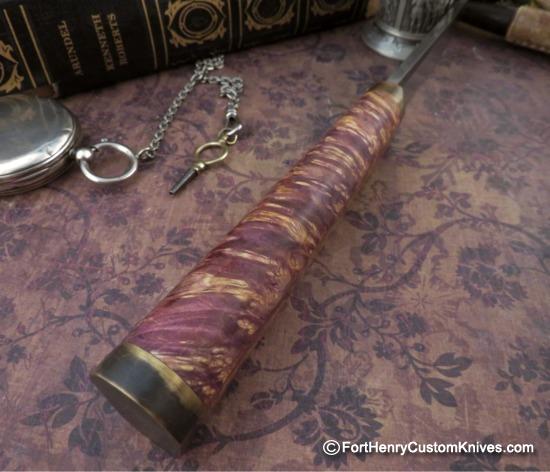 Georgi Menchev - Custom Puukko - RWL34 / Maple Burl - Image 4