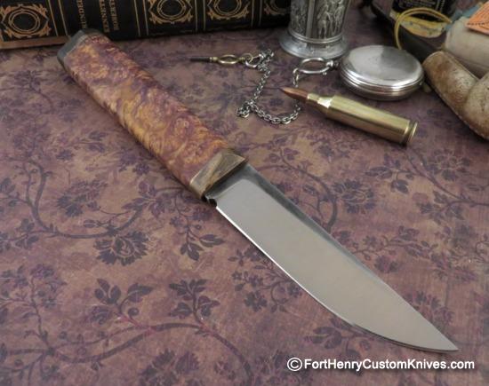 Georgi Menchev - Custom Puukko - RWL34 / Maple Burl - Image 6