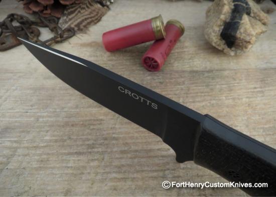 Dan Crotts - Rare Camp Knife - Flat Ground - Burlap - Image 3