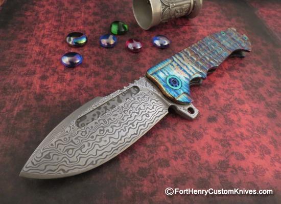 Andre de Villiers - Custom Acid Rain Harpoon Flipper - Damasteel