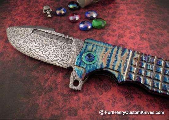 Andre de Villiers - Custom Acid Rain Harpoon Flipper - Damasteel - Image 2