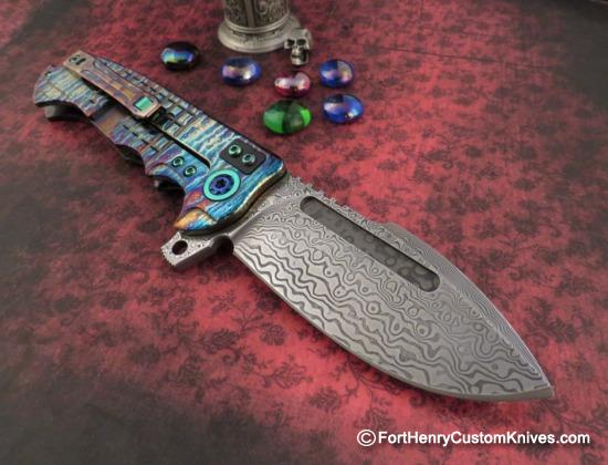 Andre de Villiers - Custom Acid Rain Harpoon Flipper - Damasteel - Image 5