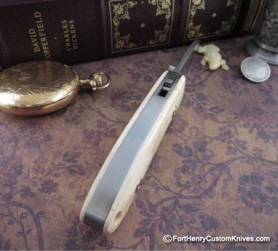 Bob Dozier - Custom Small Folding Hunter - Mammoth Tusk - Image 4