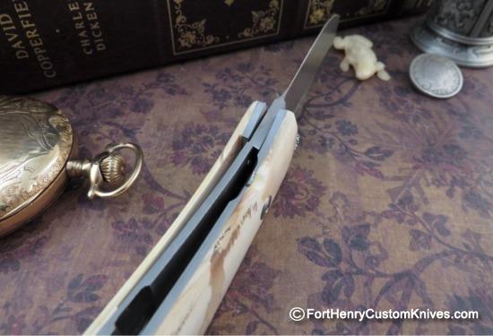 Bob Dozier - Custom Small Folding Hunter - Mammoth Tusk - Image 6