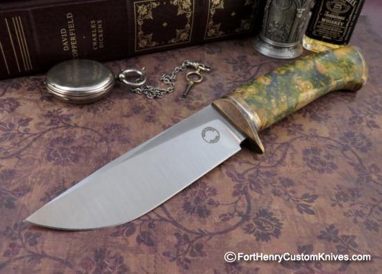Georgi Menchev - Custom Drop Point Hunter - Maple Burl