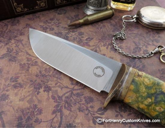 Georgi Menchev - Custom Drop Point Hunter - Maple Burl - Image 2