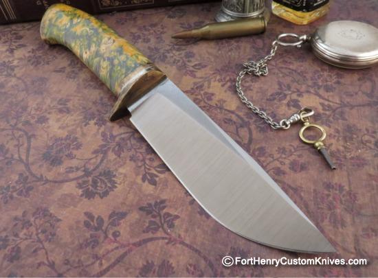 Georgi Menchev - Custom Drop Point Hunter - Maple Burl - Image 5