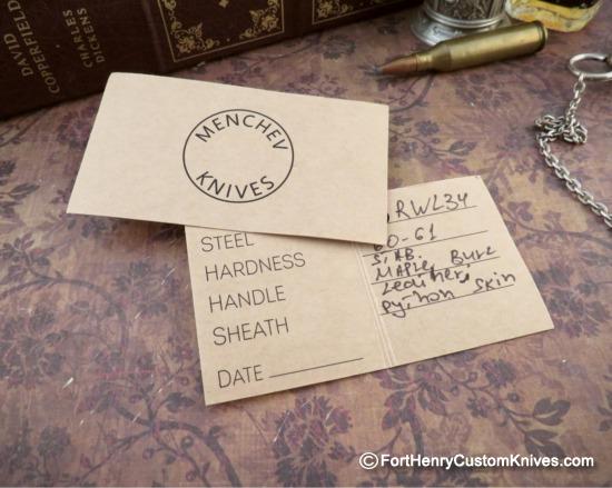 Georgi Menchev - Custom Drop Point Hunter - Maple Burl - Image 7