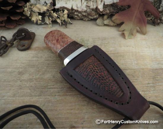 Herb Derr - Hand Forged - Dagger Neck / Pocket Fixed Blade - Rare Earth Magnetic Sheath - Image 5