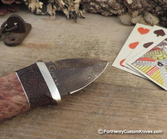 Herb Derr - Hand Forged - Dagger Neck / Pocket Fixed Blade - Rare Earth Magnetic Sheath - Image 2