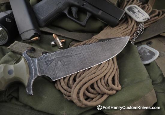 Ken Vehikite / Black Roc Knives - Custom GUTS Fighter - Combat Knife - Image 2