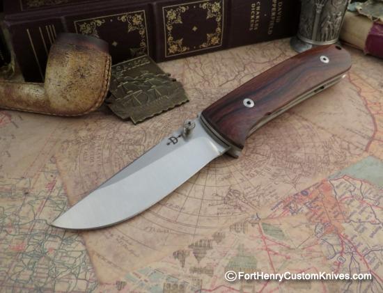 Bob Dozier - Rare Folding Trapper - Ironwood