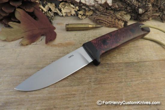 Hiroaki Ohta - Gentleman's Belt Knife - Quince - Leather / Kydex Sheath