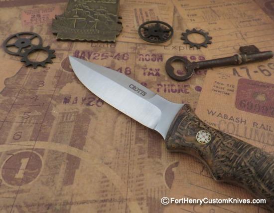 Dan Crotts - Raven Variant - Stabilized Gold Oak Burl - S30V - Image 2