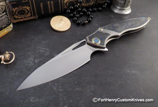 Rike Knife - RK1902 - Blue Carbon Fiber - M390